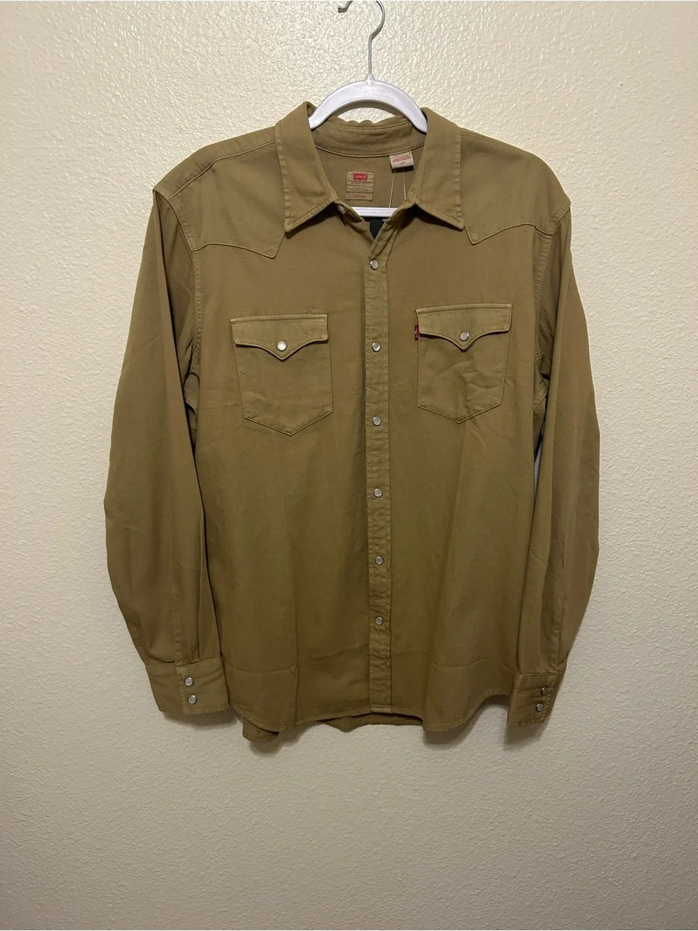Levi's Men's Button-Down Western Shirt in Olive